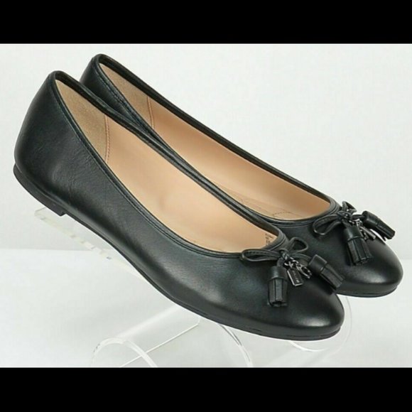 coach bea leather flat